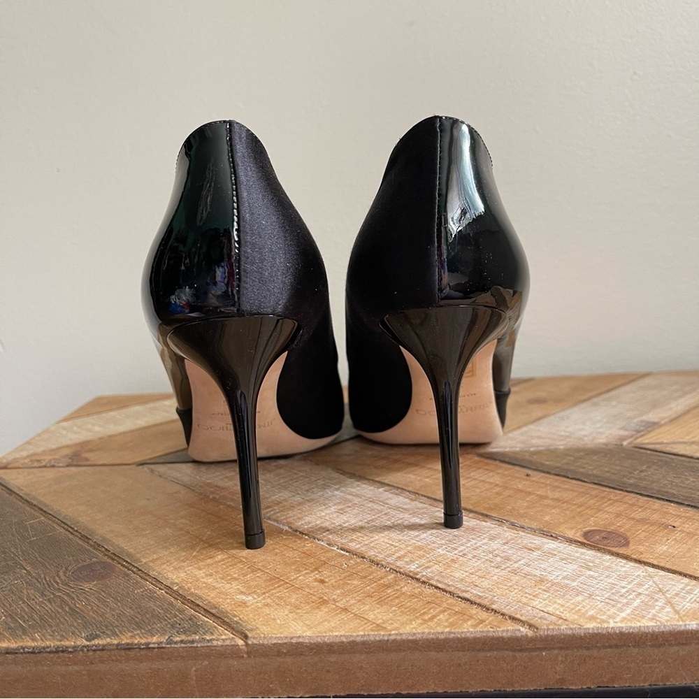 Jimmy Choo-Fitz Satin Patent Pump - Picture 9 of 12